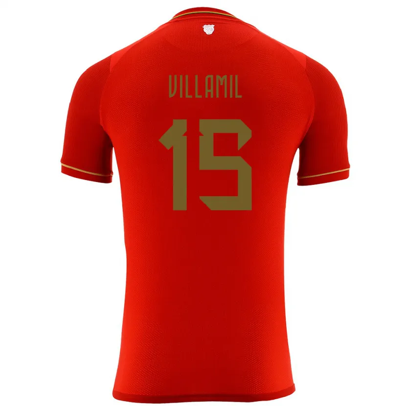 Danxen Kid Bolivia Gabriel Villamíl #15 Red Away Jersey 24-26 T-Shirt