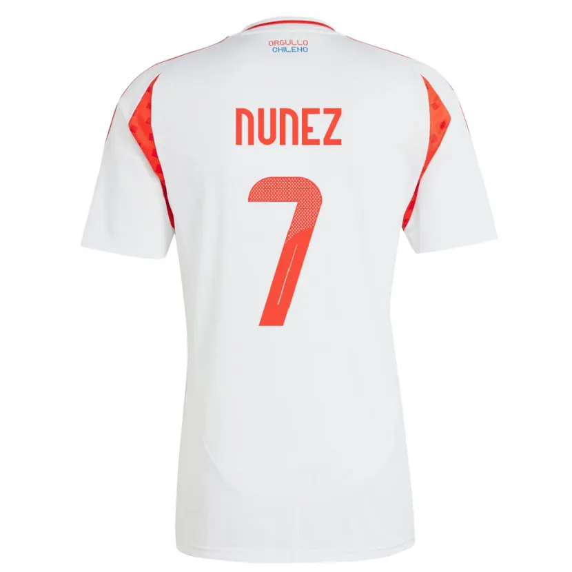 Danxen Kid Chile Marcelino Núñez #7 White Away Jersey 24-26 T-Shirt