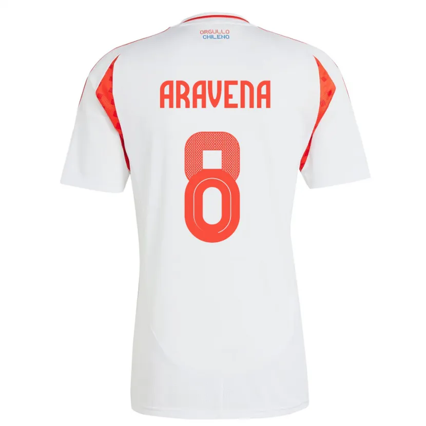 Danxen Kid Chile Alexander Aravena #8 White Away Jersey 24-26 T-Shirt