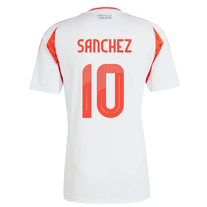 Danxen Kid Chile Alexis Sánchez #10 White Away Jersey 24-26 T-Shirt