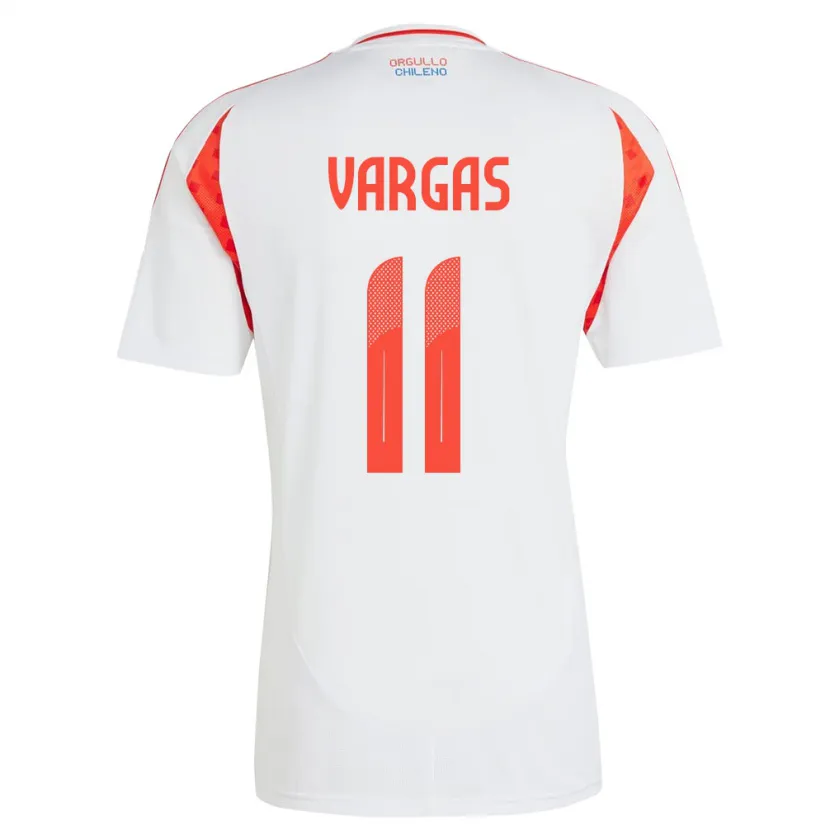 Danxen Kid Chile Eduardo Vargas #11 White Away Jersey 24-26 T-Shirt