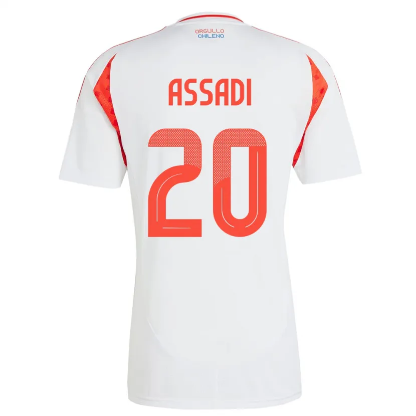 Danxen Kid Chile Lucas Assadi #20 White Away Jersey 24-26 T-Shirt