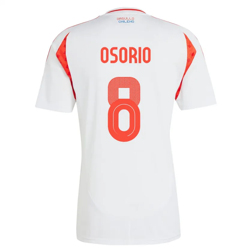 Danxen Kid Chile Darío Osorio #8 White Away Jersey 24-26 T-Shirt