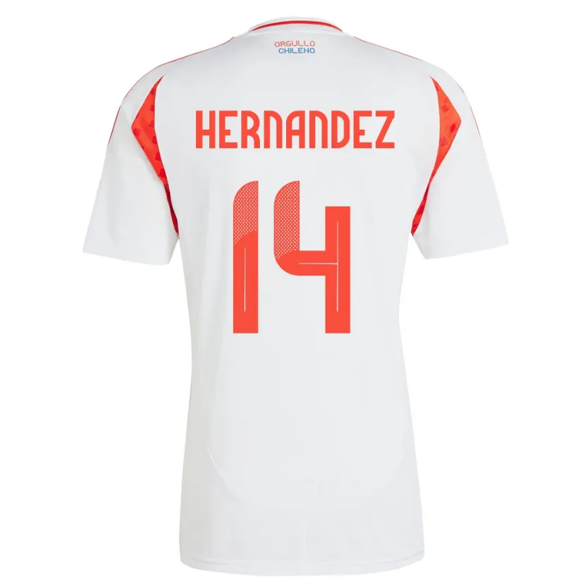 Danxen Kid Chile Leandro Hernández #14 White Away Jersey 24-26 T-Shirt