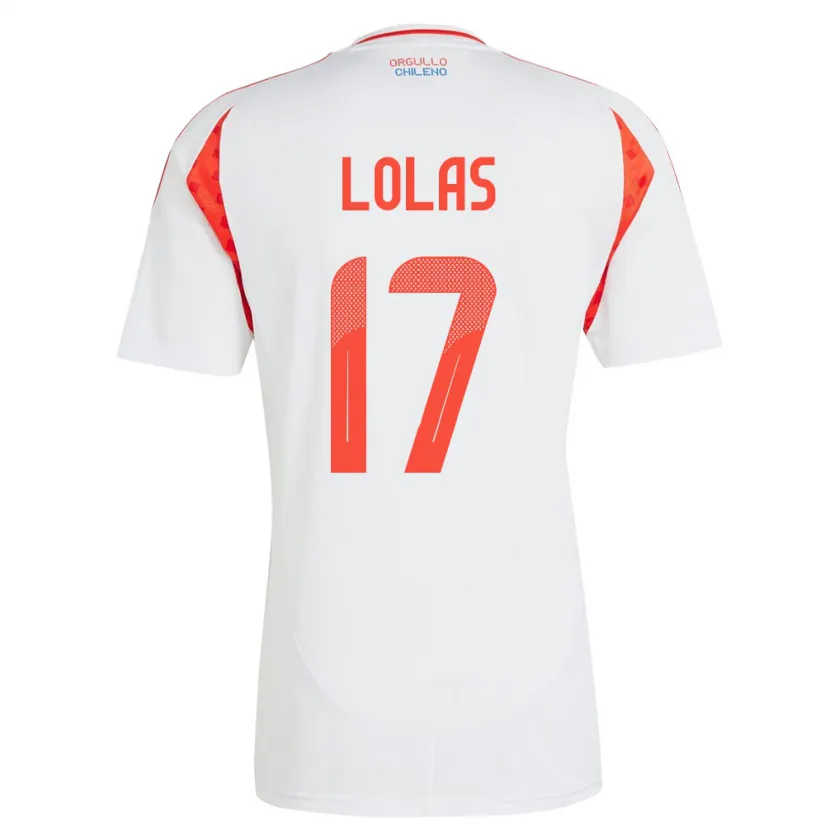 Danxen Kid Chile Manuel Lolas #17 White Away Jersey 24-26 T-Shirt