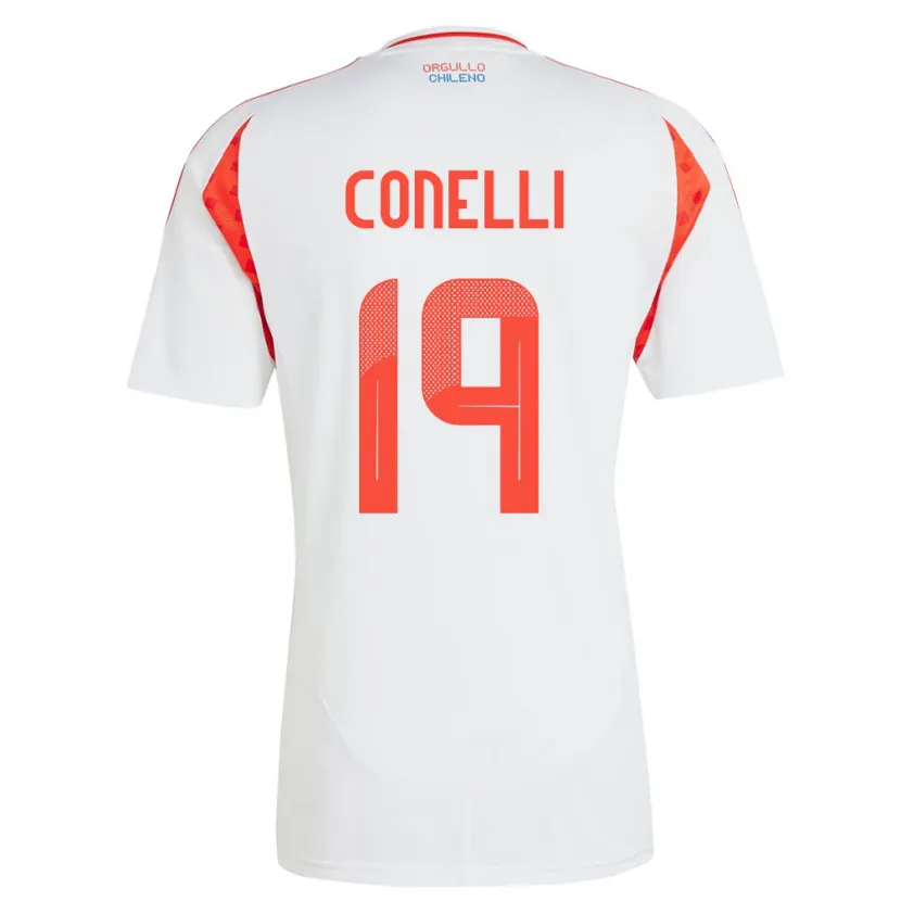 Danxen Kid Chile Vicente Conelli #19 White Away Jersey 24-26 T-Shirt