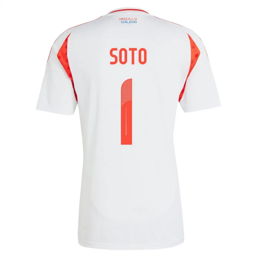 Danxen Kid Chile Fernando Soto #1 White Away Jersey 24-26 T-Shirt