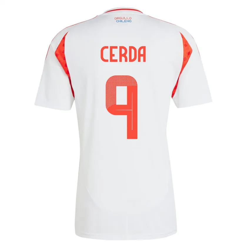 Danxen Kid Chile Axel Cerda #9 White Away Jersey 24-26 T-Shirt