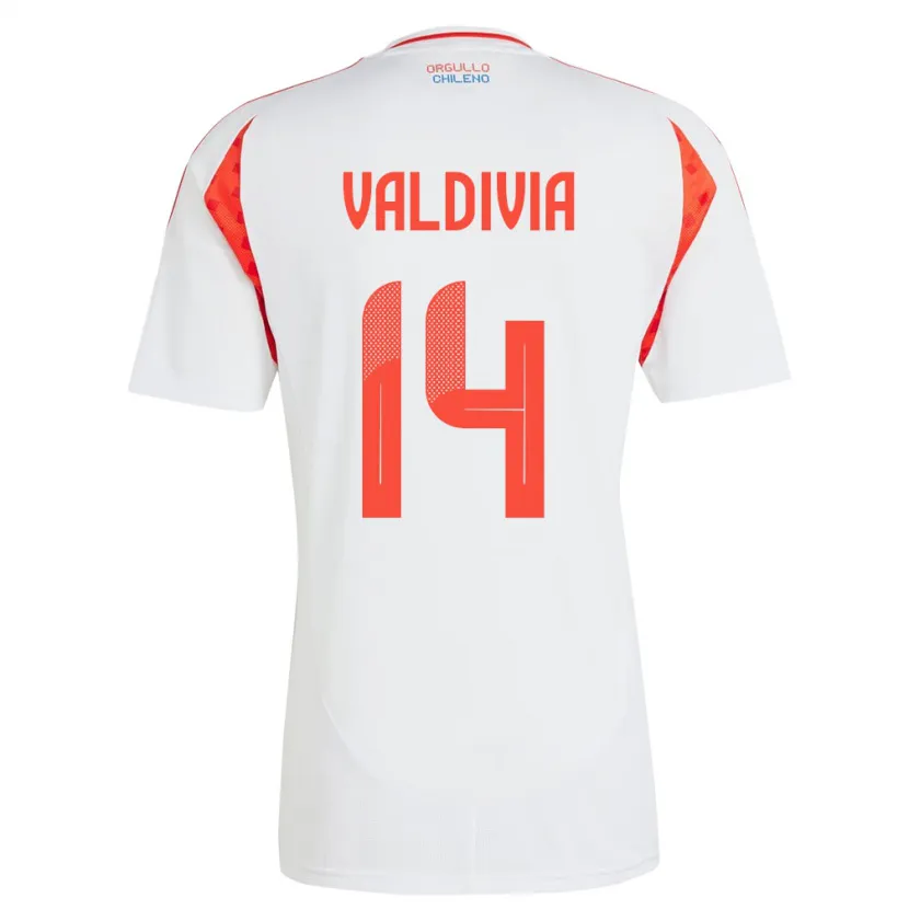 Danxen Kid Chile Felipe Valdivia #14 White Away Jersey 24-26 T-Shirt