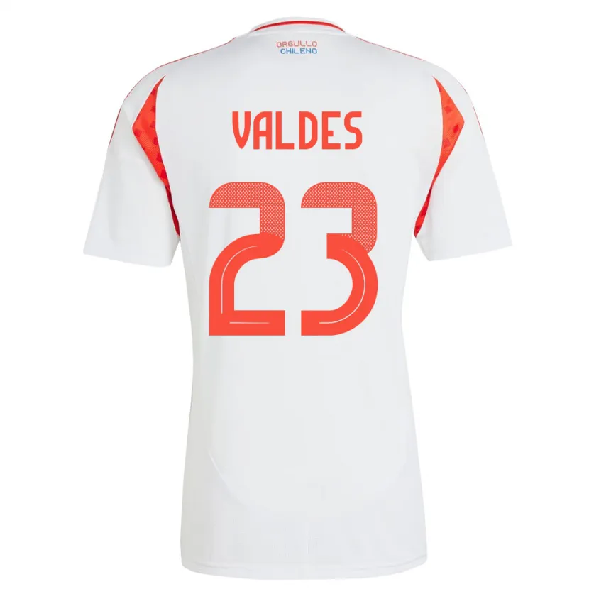 Danxen Kid Chile Francisco Valdés #23 White Away Jersey 24-26 T-Shirt