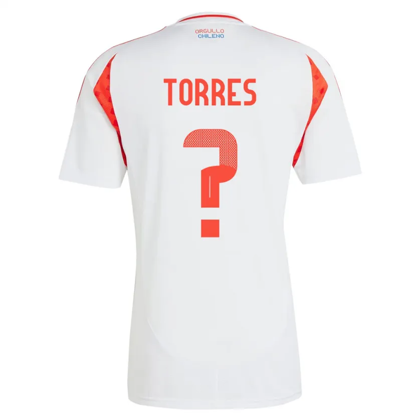 Danxen Kid Chile Bruno Torres #0 White Away Jersey 24-26 T-Shirt