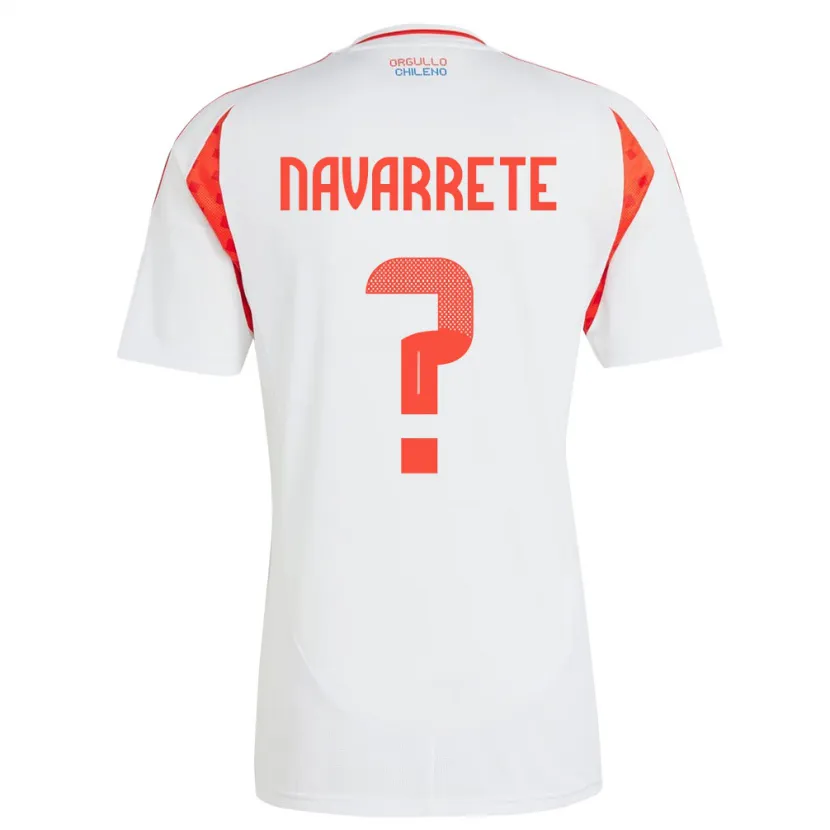 Danxen Kid Chile Sebastián Navarrete #0 White Away Jersey 24-26 T-Shirt