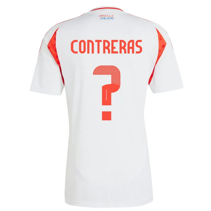 Danxen Kid Chile Mathías Contreras #0 White Away Jersey 24-26 T-Shirt