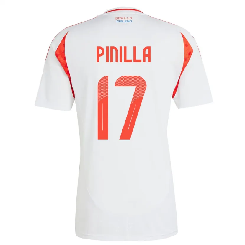 Danxen Kid Chile Fernanda Pinilla #17 White Away Jersey 24-26 T-Shirt