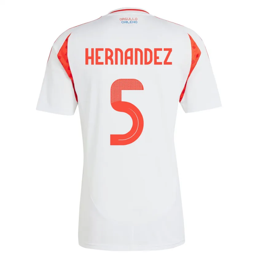 Danxen Kid Chile Monserrat Hernández #5 White Away Jersey 24-26 T-Shirt