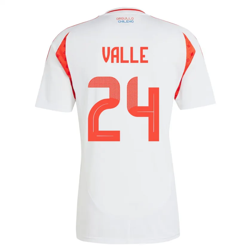 Danxen Kid Chile Alessandra Valle #24 White Away Jersey 24-26 T-Shirt