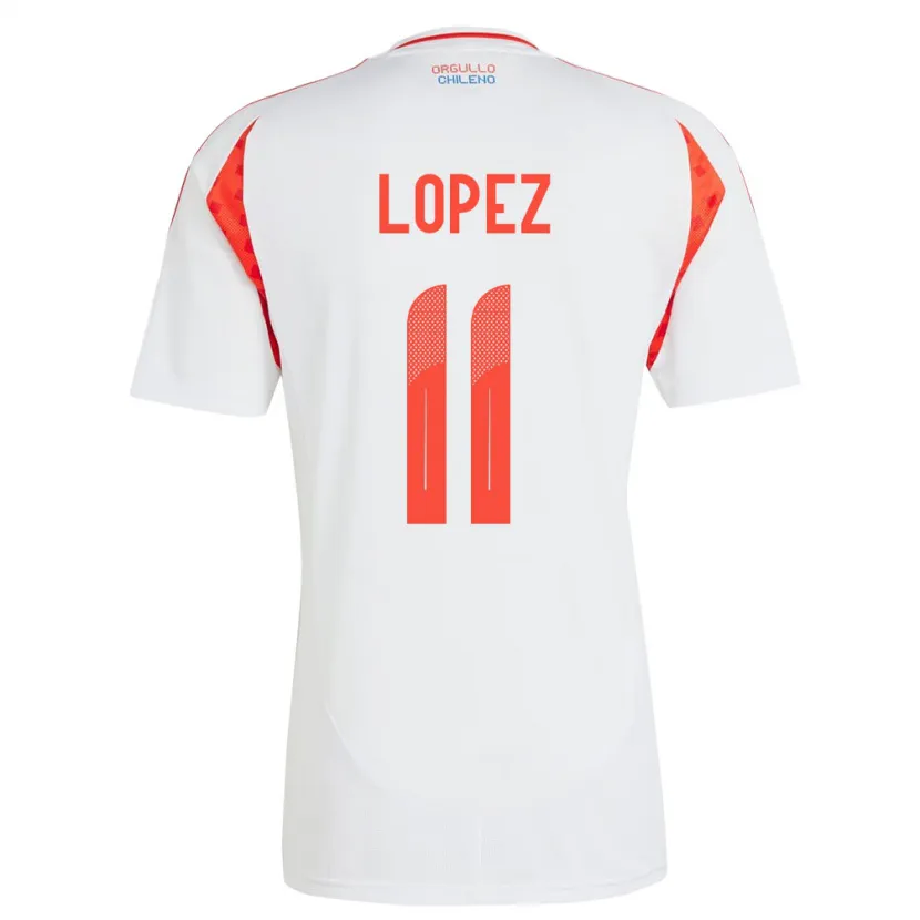 Danxen Kid Chile Yessenia López #11 White Away Jersey 24-26 T-Shirt