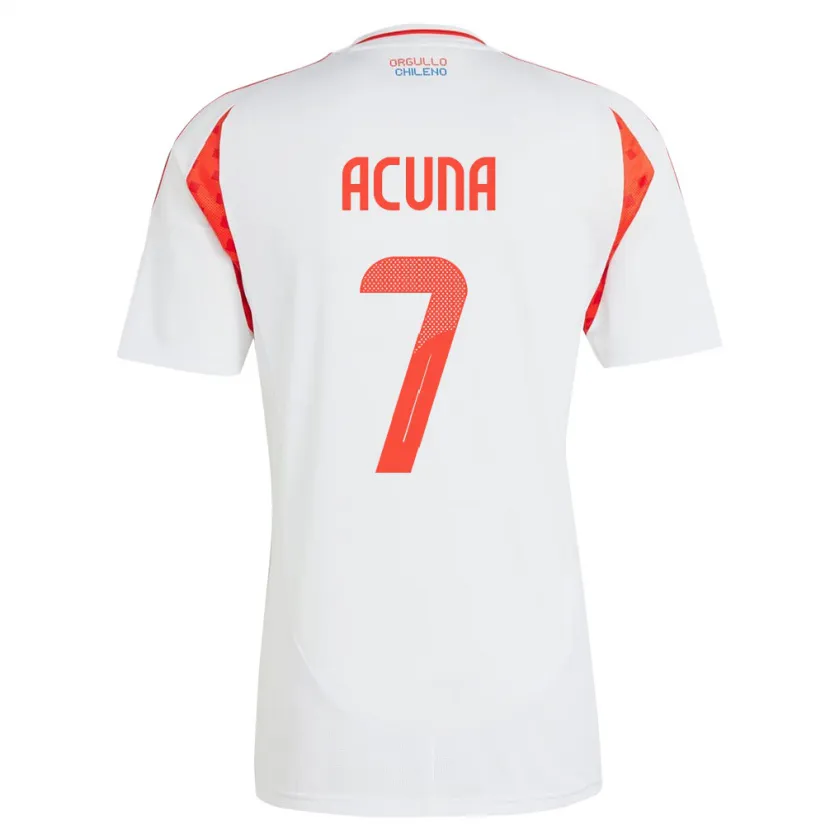 Danxen Kid Chile Yenny Acuña #7 White Away Jersey 24-26 T-Shirt