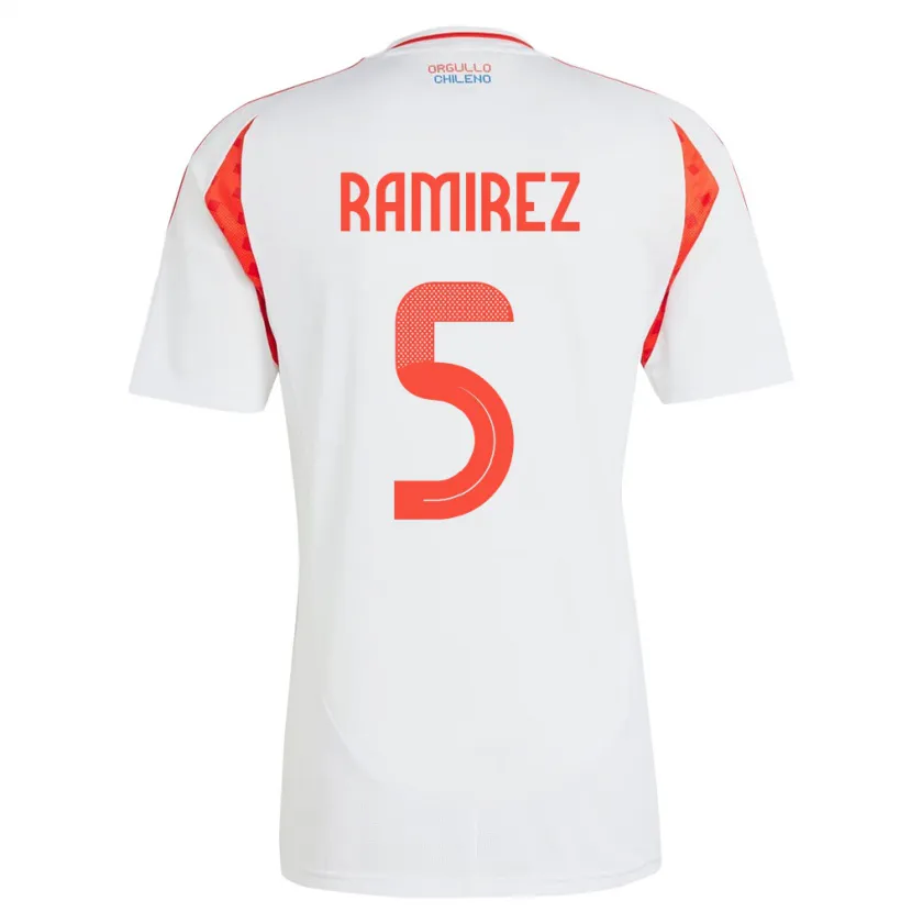 Danxen Kid Chile Fernanda Ramírez #5 White Away Jersey 24-26 T-Shirt