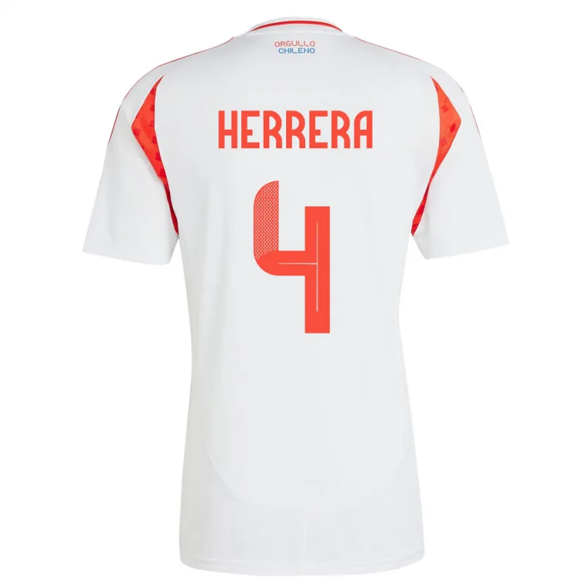 Danxen Kid Chile Claudia Herrera #4 White Away Jersey 24-26 T-Shirt