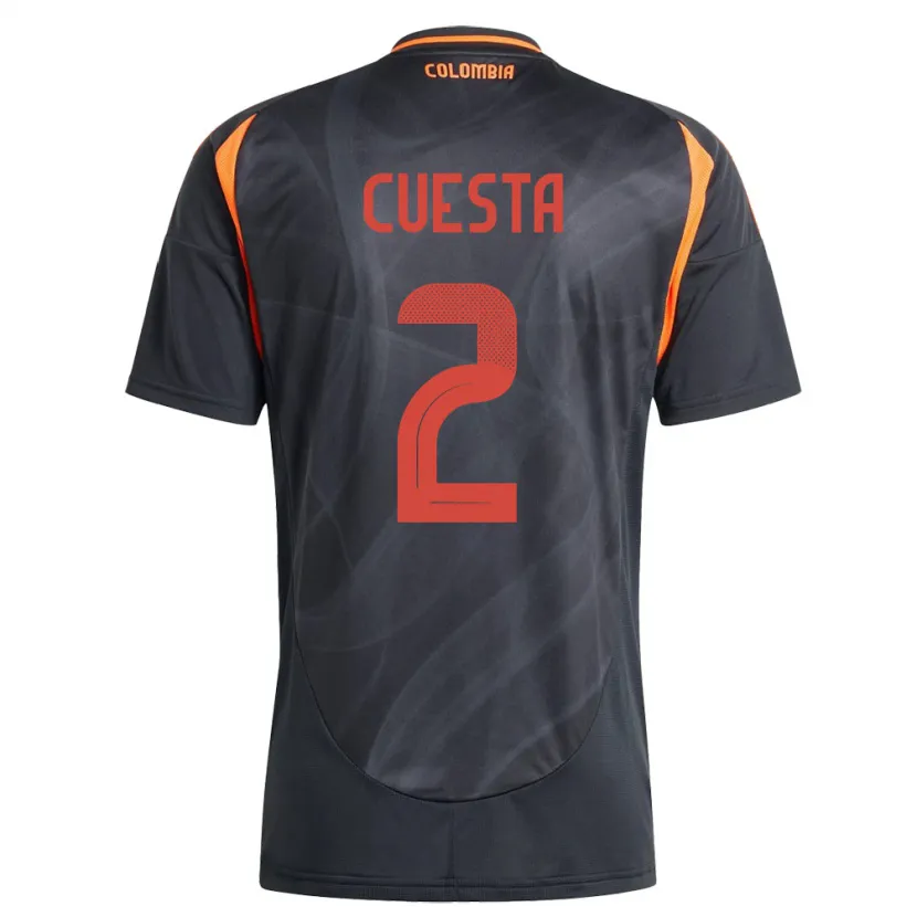 Danxen Kid Colombia Carlos Cuesta #2 Black Away Jersey 24-26 T-Shirt