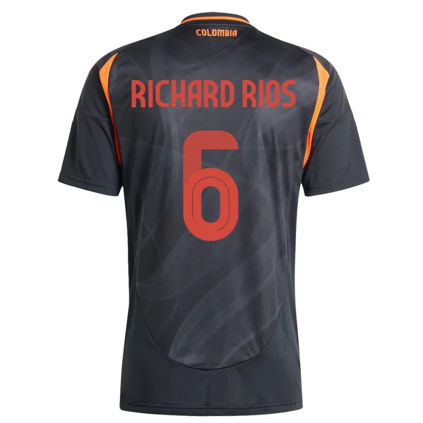 Danxen Kid Colombia Richard Ríos #6 Black Away Jersey 24-26 T-Shirt