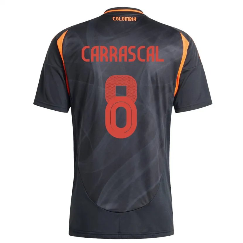 Danxen Kid Colombia Jorge Carrascal #8 Black Away Jersey 24-26 T-Shirt