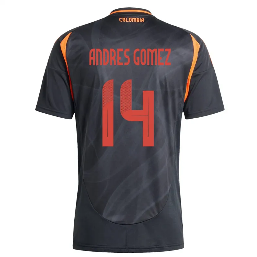 Danxen Kid Colombia Carlos Andrés Gómez #14 Black Away Jersey 24-26 T-Shirt