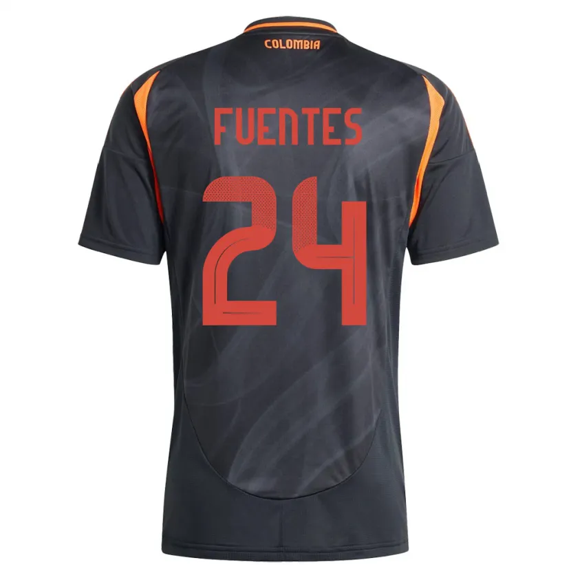 Danxen Kid Colombia Gabriel Fuentes #24 Black Away Jersey 24-26 T-Shirt