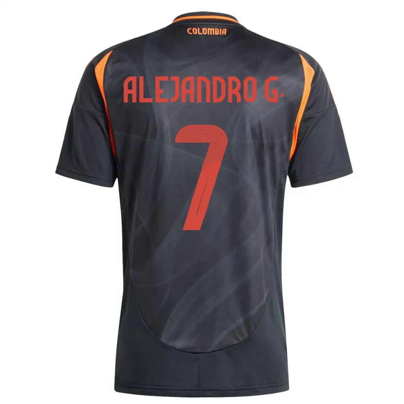 Danxen Kid Colombia Alejandro García #7 Black Away Jersey 24-26 T-Shirt