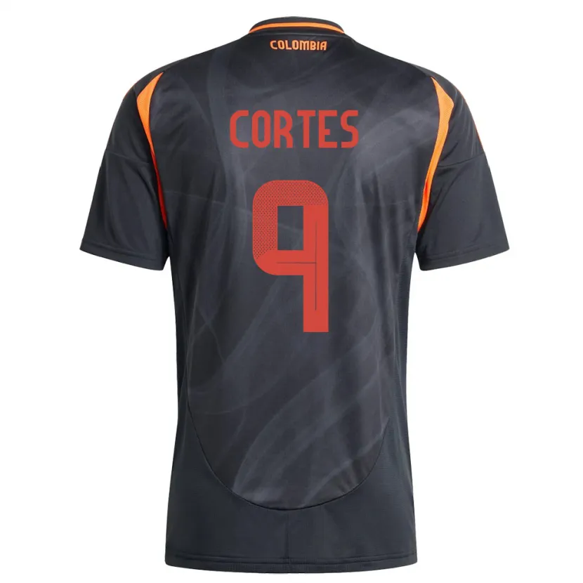 Danxen Kid Colombia Carlos Cortés #9 Black Away Jersey 24-26 T-Shirt