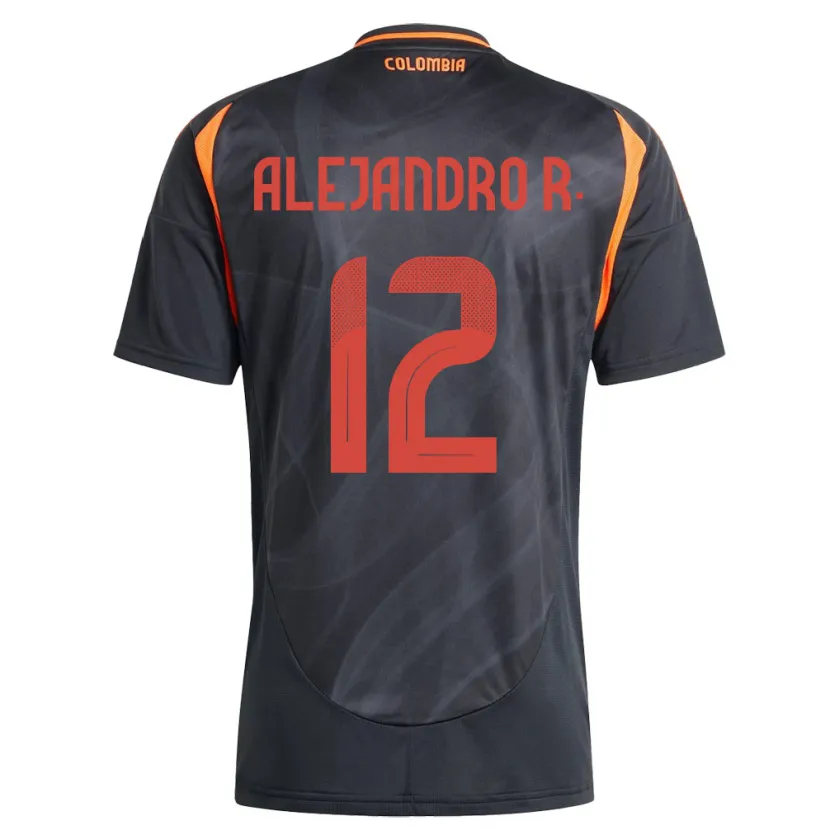 Danxen Kid Colombia Alejandro Rodríguez #12 Black Away Jersey 24-26 T-Shirt