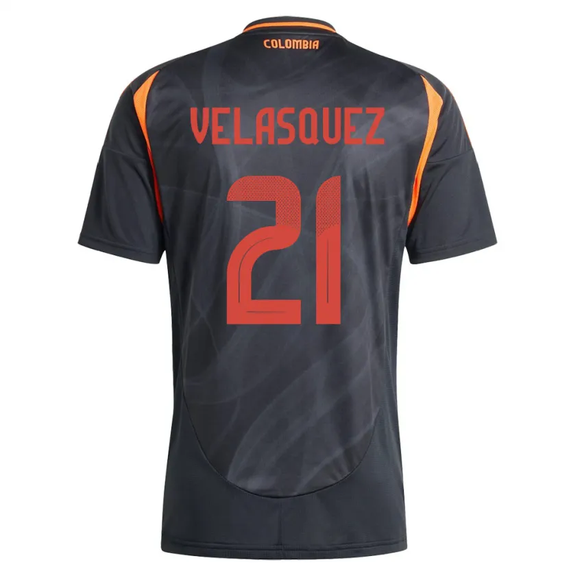 Danxen Kid Colombia Samuel Velásquez #21 Black Away Jersey 24-26 T-Shirt