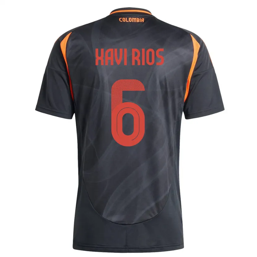 Danxen Kid Colombia Xavi Ríos #6 Black Away Jersey 24-26 T-Shirt