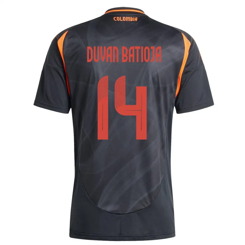 Danxen Kid Colombia Andy Duván Batioja #14 Black Away Jersey 24-26 T-Shirt