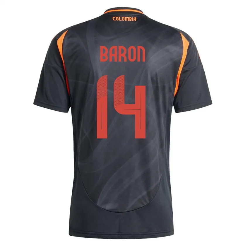 Danxen Kid Colombia Ángela Barón #14 Black Away Jersey 24-26 T-Shirt