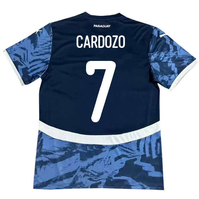 Danxen Kid Paraguay Fernando Cardozo #7 Blue Away Jersey 24-26 T-Shirt