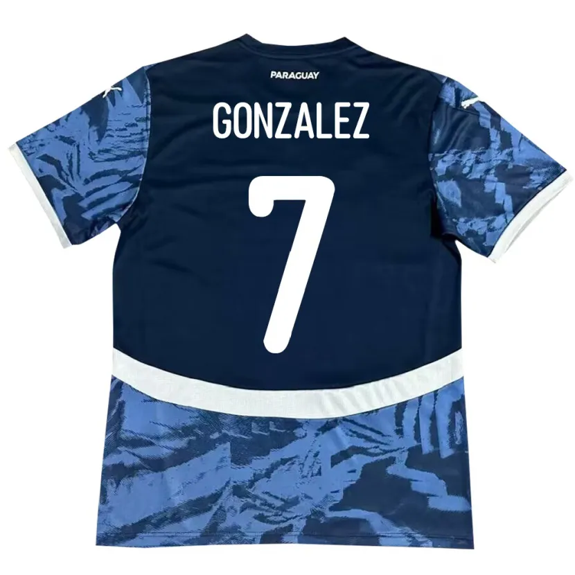 Danxen Kid Paraguay Diego González #7 Blue Away Jersey 24-26 T-Shirt