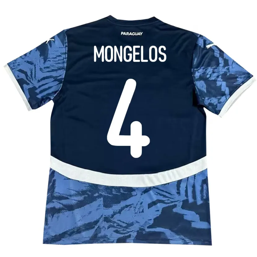 Danxen Kid Paraguay Rolando Mongelós #4 Blue Away Jersey 24-26 T-Shirt