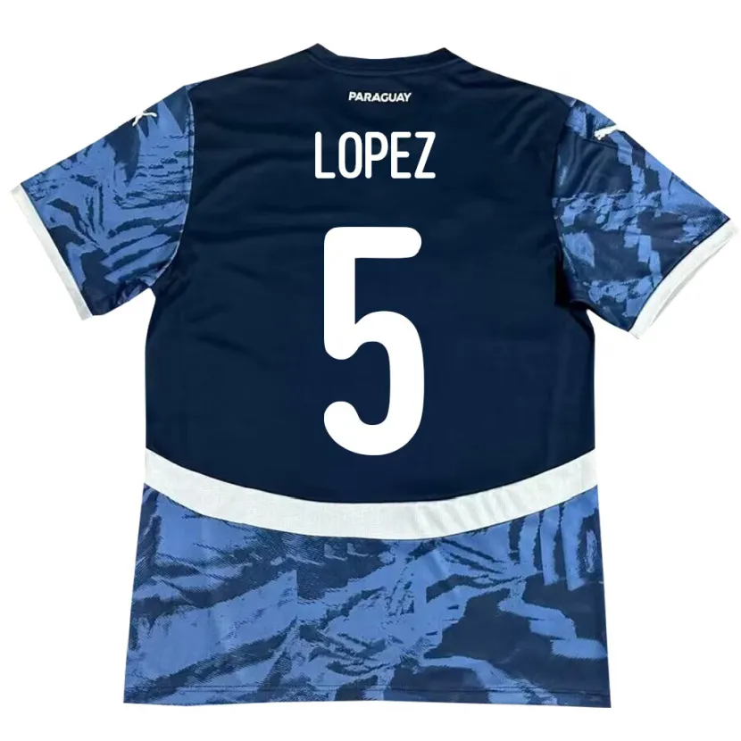 Danxen Kid Paraguay Óscar López #5 Blue Away Jersey 24-26 T-Shirt