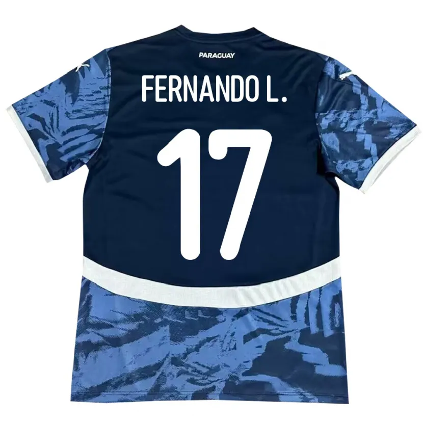 Danxen Kid Paraguay Fernando Leguizamón #17 Blue Away Jersey 24-26 T-Shirt