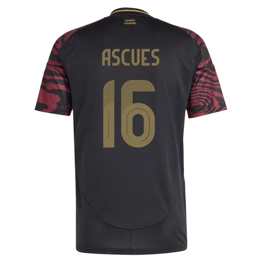 Danxen Kid Peru Carlos Ascues #16 Black Away Jersey 24-26 T-Shirt