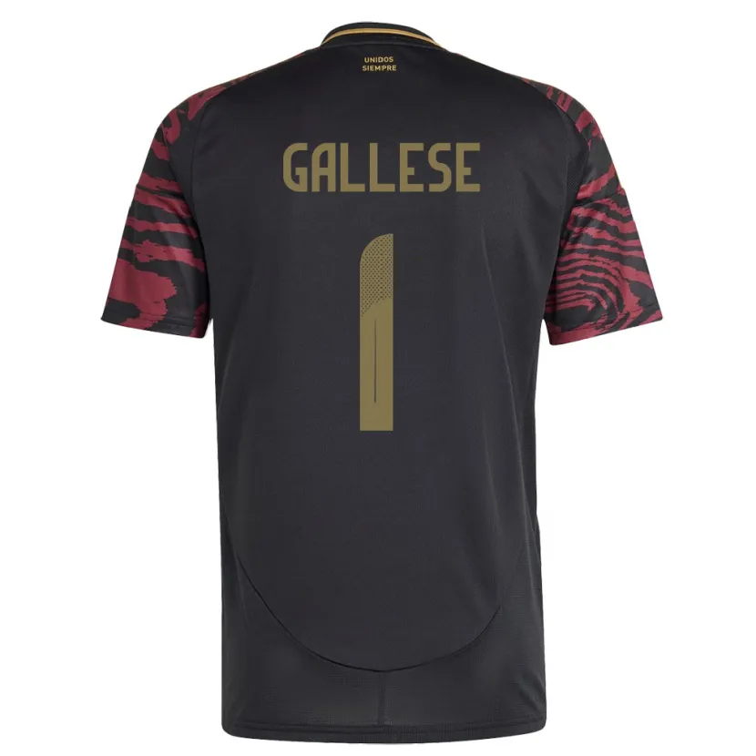 Danxen Kid Peru Pedro Gallese #1 Black Away Jersey 24-26 T-Shirt