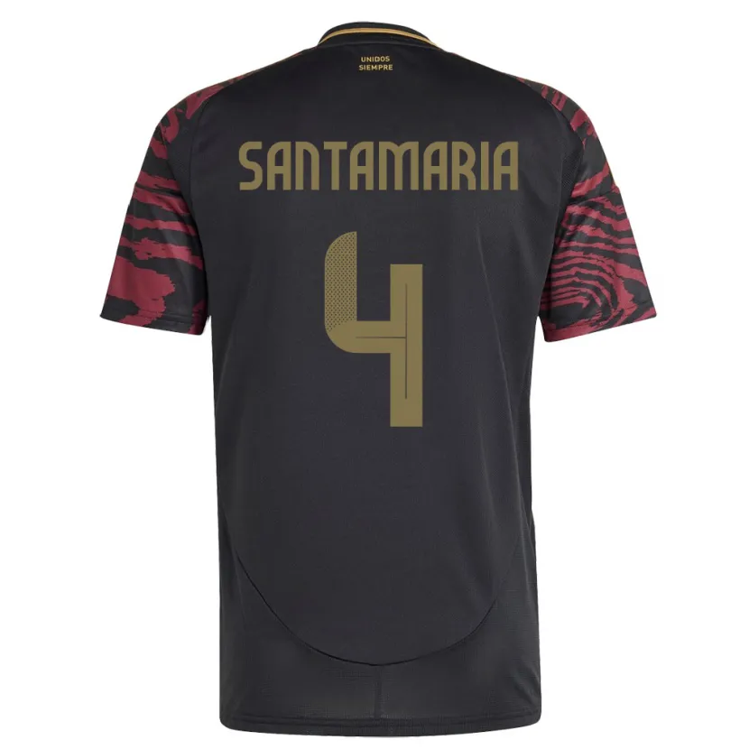 Danxen Kid Peru Anderson Santamaría #4 Black Away Jersey 24-26 T-Shirt