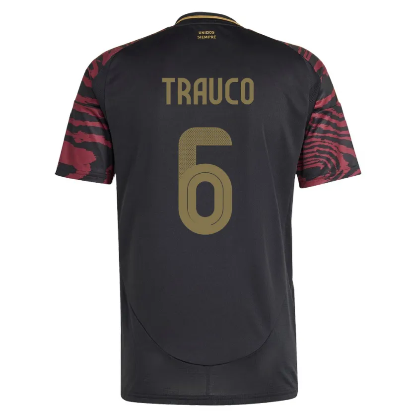 Danxen Kid Peru Miguel Trauco #6 Black Away Jersey 24-26 T-Shirt