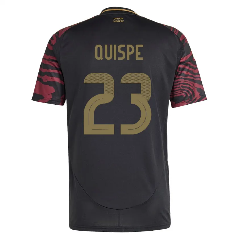 Danxen Kid Peru Piero Quispe #23 Black Away Jersey 24-26 T-Shirt