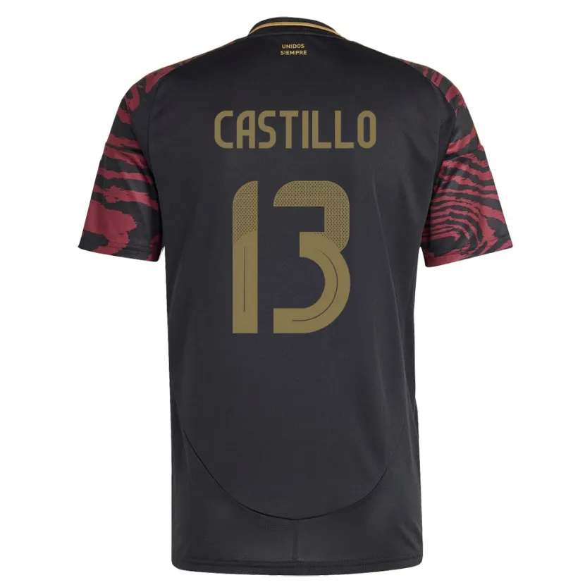 Danxen Kid Peru Jesús Castillo #13 Black Away Jersey 24-26 T-Shirt