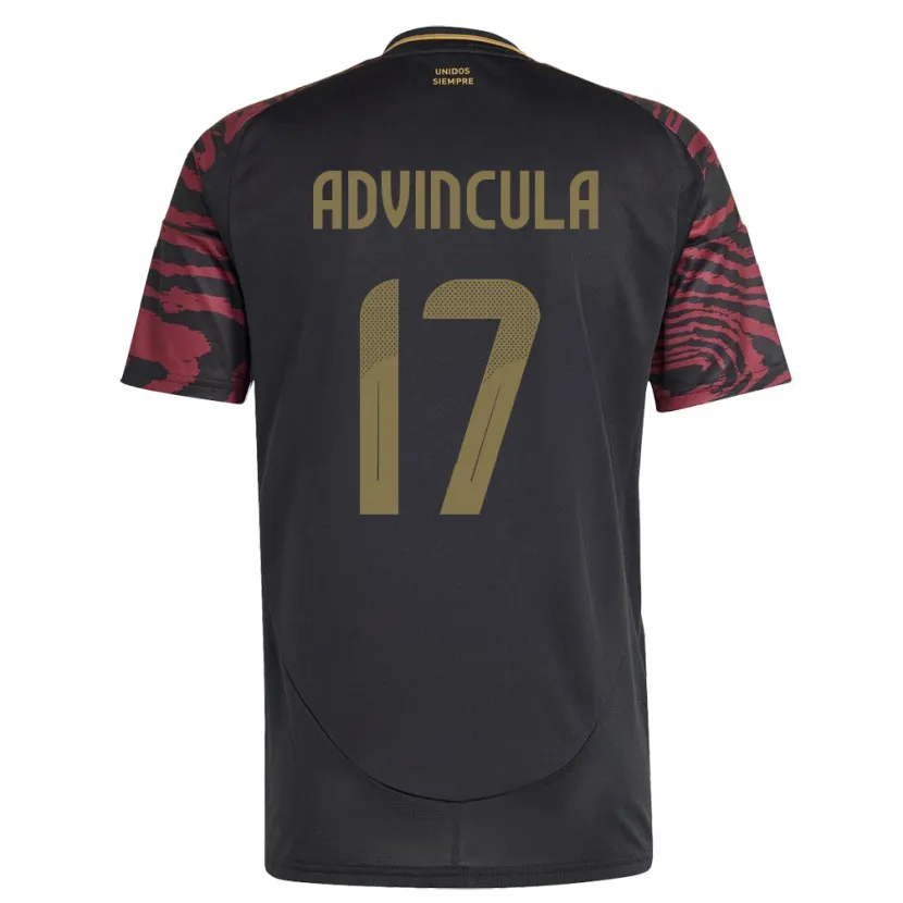 Danxen Kid Peru Luis Advíncula #17 Black Away Jersey 24-26 T-Shirt