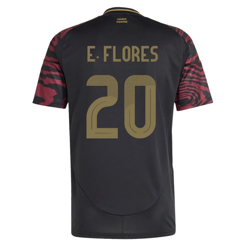 Danxen Kid Peru Edison Flores #20 Black Away Jersey 24-26 T-Shirt