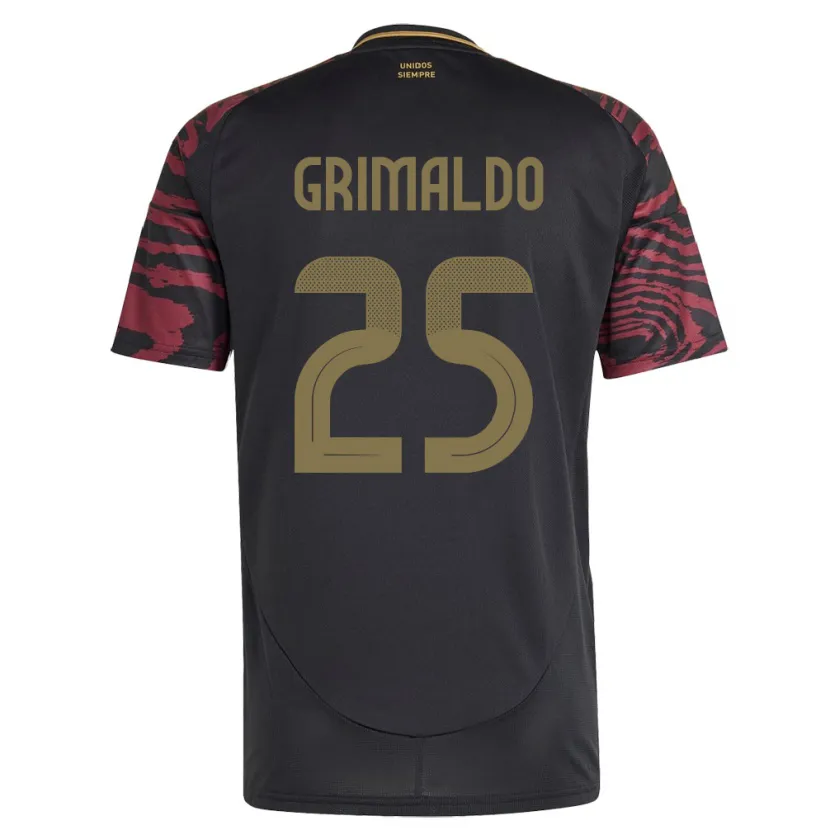 Danxen Kid Peru Joao Grimaldo #25 Black Away Jersey 24-26 T-Shirt